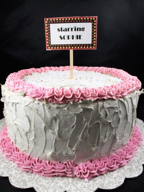 Personalized Broadway Marquee Cake Topper, Th...