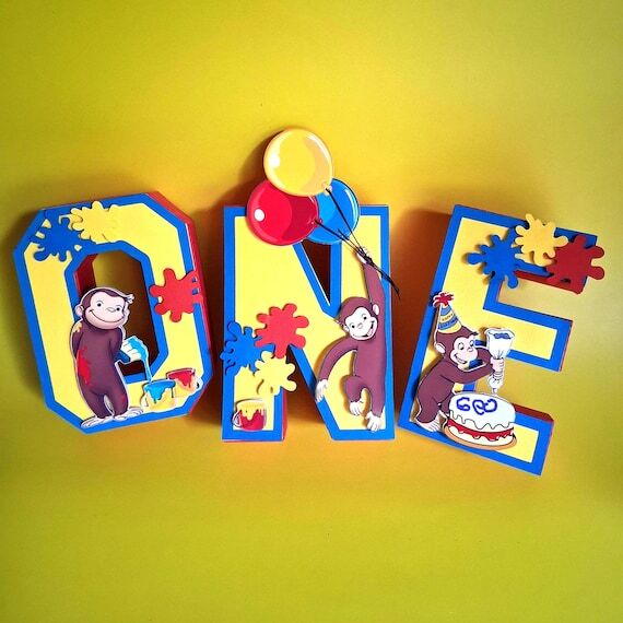 Curious George 3D Letter: Colorful Birthday P...