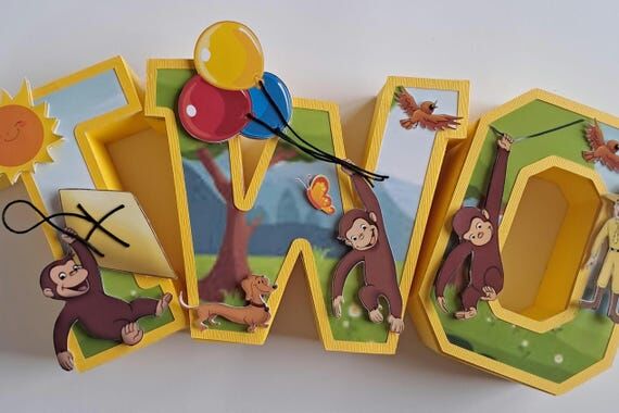Curious George 3D Letters and Numbers: Party ...