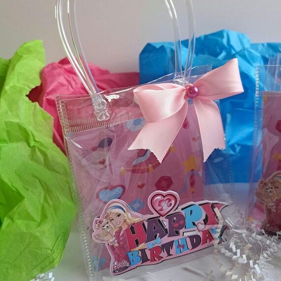 Set of 6 Personalized Barbie Birthday Party F...