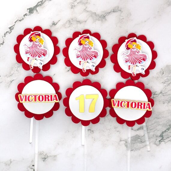 Candy CandyCupcake Toppers (Set of 12) - Cust...