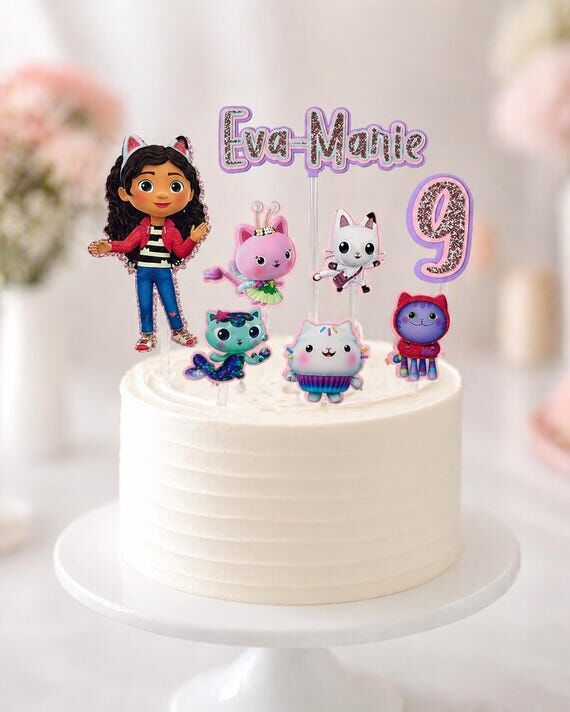 Gabby's Dollhouse Cake Topper | Birthday Part...
