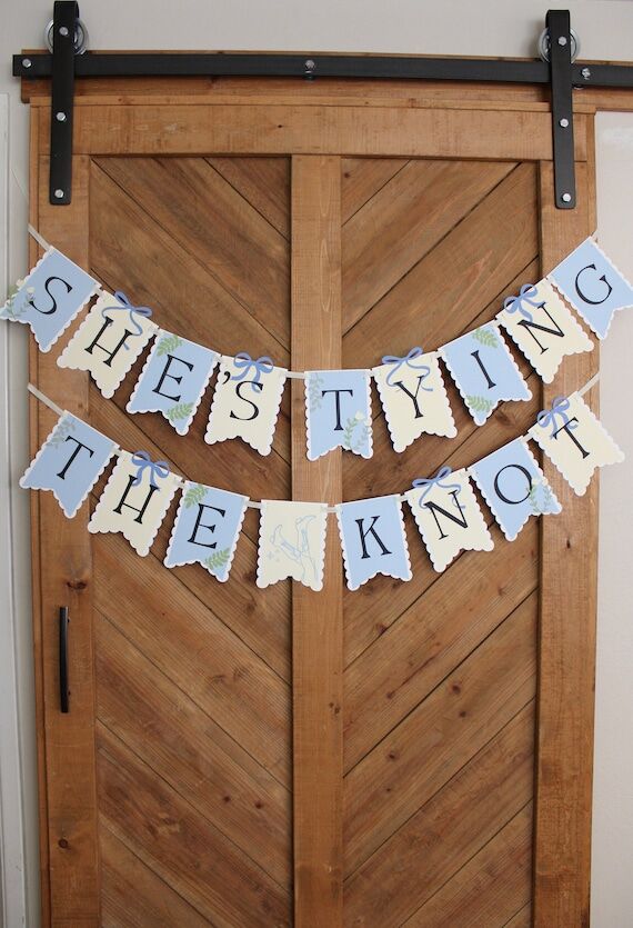 Tying the Knot Banner: Something Blue Bridal ...