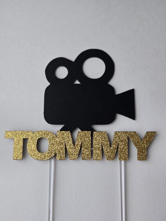 Videographer cake topper, video cake topper, ...