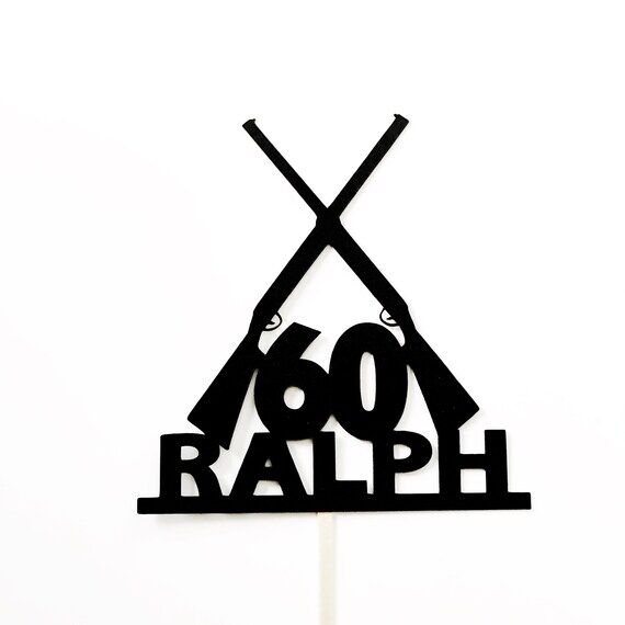 Gun cake topper, gun birthday cake topper, bi...