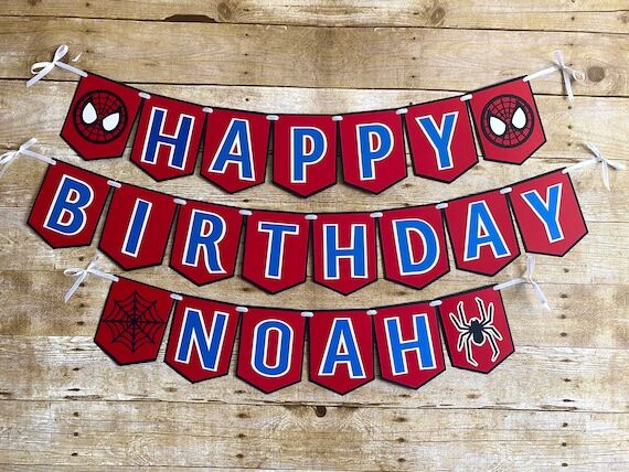 Banner - Spider Theme - Red / blue / black...