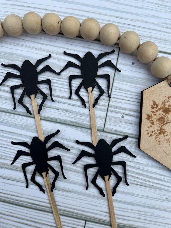 Halloween Spider Cupcake Toppers: Party Decor...