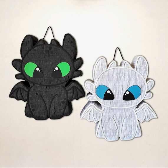 Handcrafted Black and White Dragon Piñatas |...