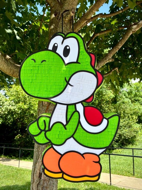 Handcrafted Yoshi from Mario Piñata | Mario ...