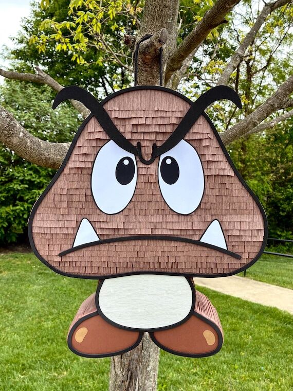 Handcrafted Goomba from Mario Piñata | Mario...