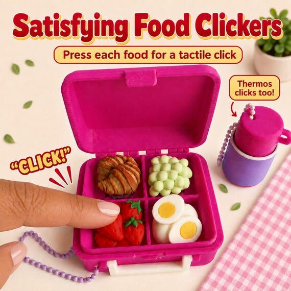 Personalized Retro Lunch Box Clicker Fidget 3...