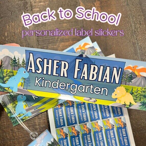 Custom Waterproof Name Labels for Kids: Back ...