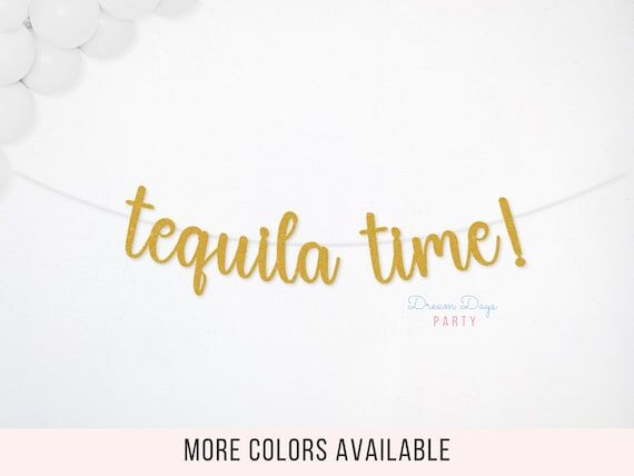 Tequila Time Party Banner, Fiesta Decor, Marg...