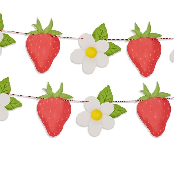 Strawberry Garland: Berry First Birthday Part...