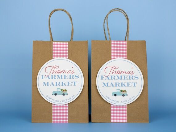 Farmers Market Favor Bags: Birthday Party Goo...