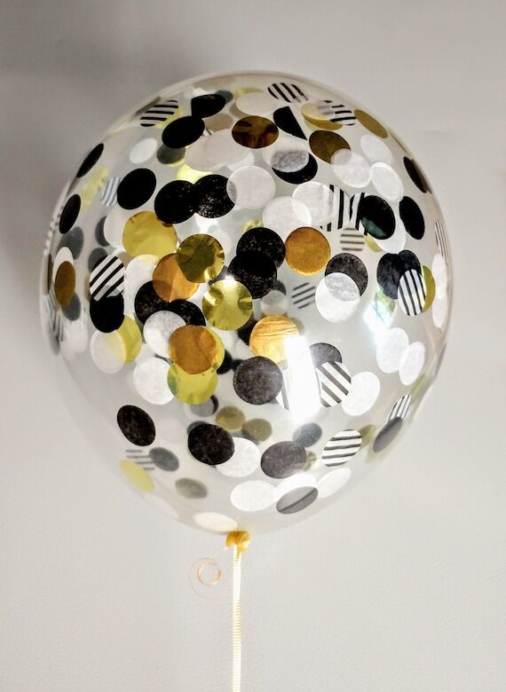 Tuxedo Clear Confetti-Filled Balloons / Set o...