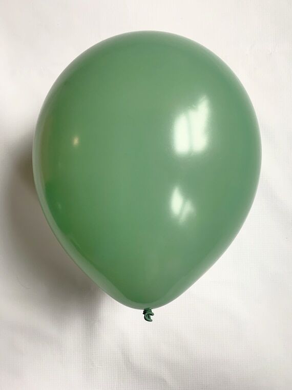 Set of 5 Botanical Dark Sage Green Latex Ball...