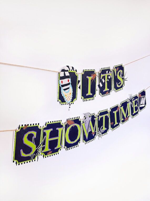 Showtime Party Banner | Halloween Party | Spo...