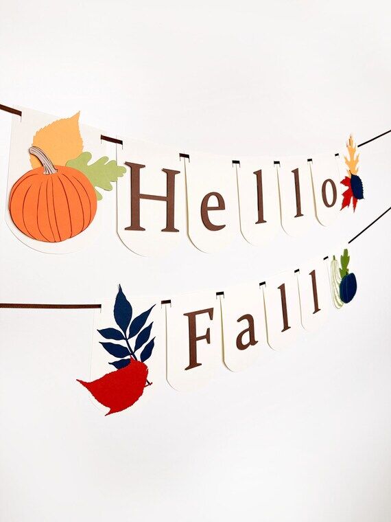 Autumn Party Garland | Hello Fall | Thanksgiv...