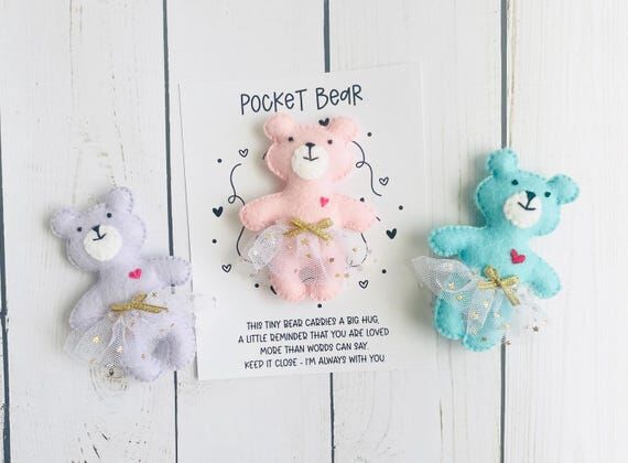 Pocket Bear Hug with Tutu Skirt, Comforting G...