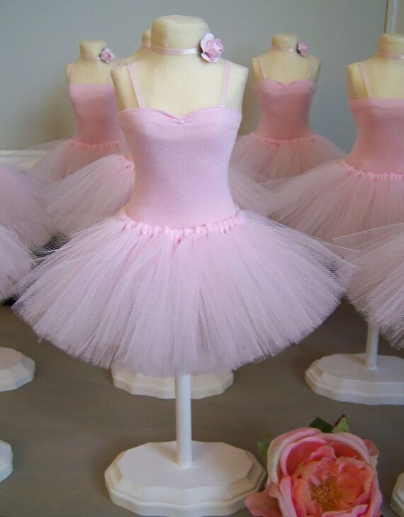 Handcrafted Ballerina Centerpiece, Pink Tulle...