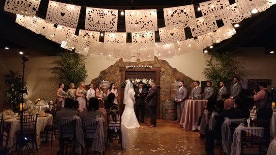Wedding Decoration Tissue Paper Flags Bridal ...