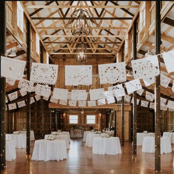 White Papel Picado Garland: Mexican Wedding F...