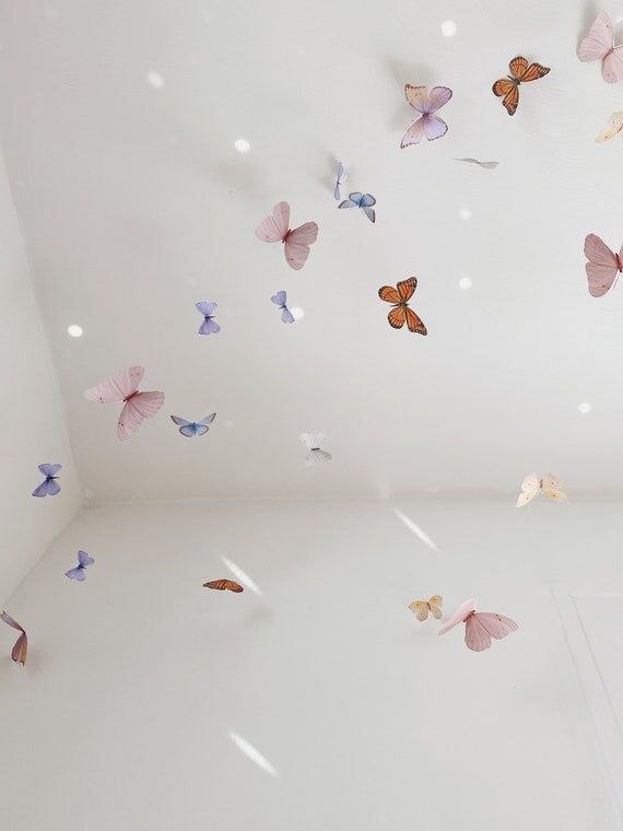 Butterfly Garland Set | pastel Nursery Decor...