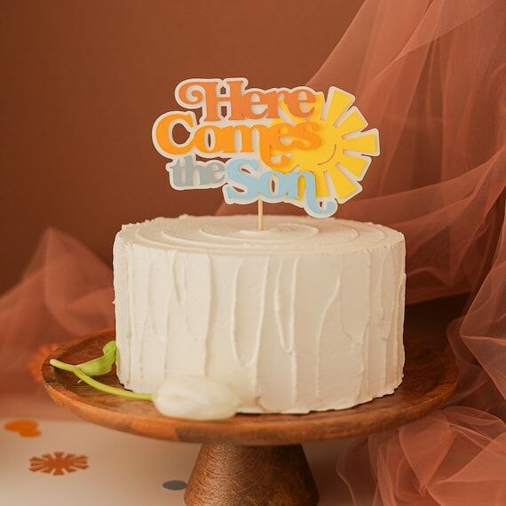 Here Comes The Son Cake Topper - Boho Sunshin...