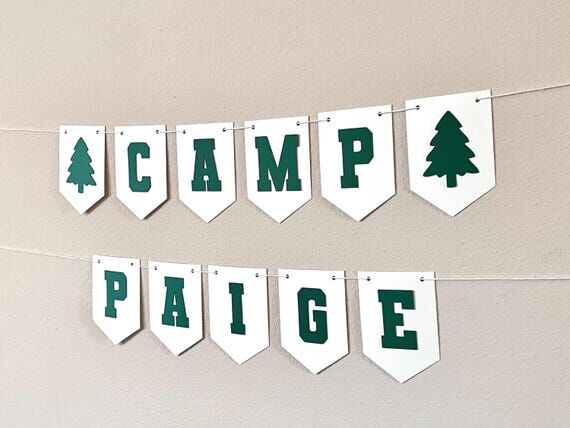 Custom Camp Banner, Happy Camper Birthday Cam...