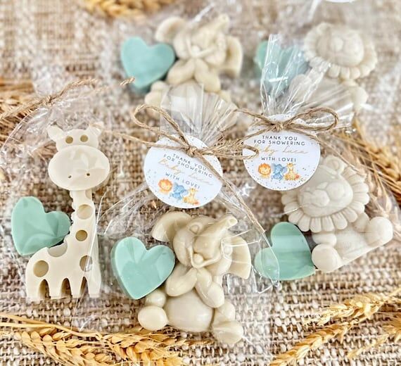 Neutral Safari Soap Favors - Jungle Baby Show...