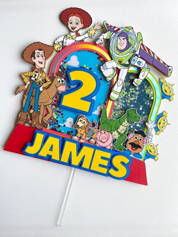 Toy Story Shaker Cake Topper, Woody and Buzz ...
