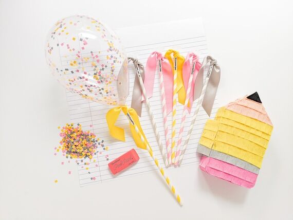 Pencil Confetti Balloon Wands | Back to Schoo...