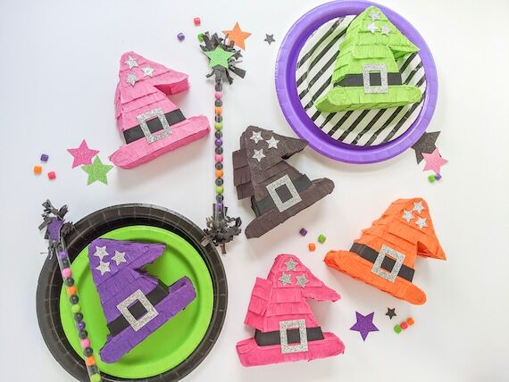 Witch Hat Mini Pinata | Halloween Party Favor...