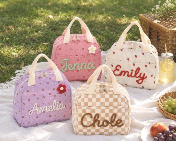 Personalized Lunch Bag, Custom Name School Lu...