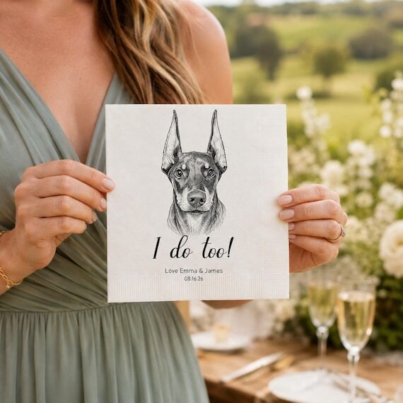 Personalized Wedding Cocktail Napkins, Custom...