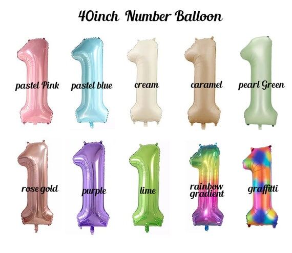 Giant Number Foil Balloon, Birthday Party Dec...