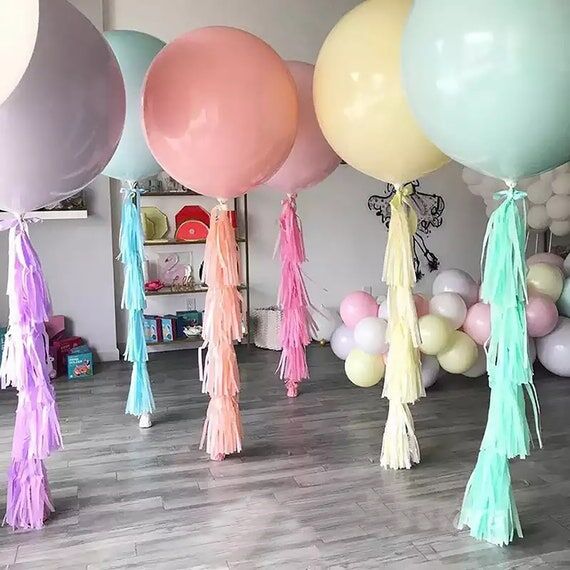 Jumbo 36" Pastel Balloon with DIY Tassel...