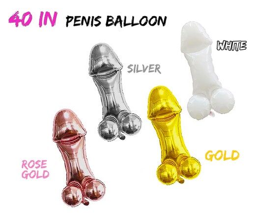 Jumbo Penis Foil Balloon, 40 inch, Bacheloret...
