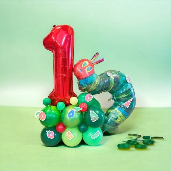 Hungry Caterpillar Balloon Sculpture, 1st Bir...