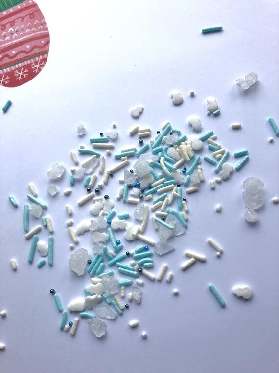 Ice & Snow Edible Sprinkle Mix for Christmas/...