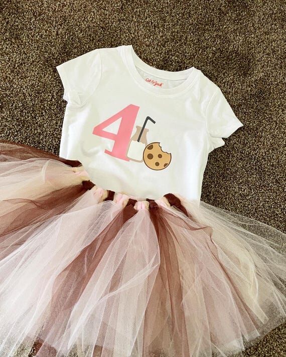 Personalized Milk and Cookie Birthday Shirt, ...
