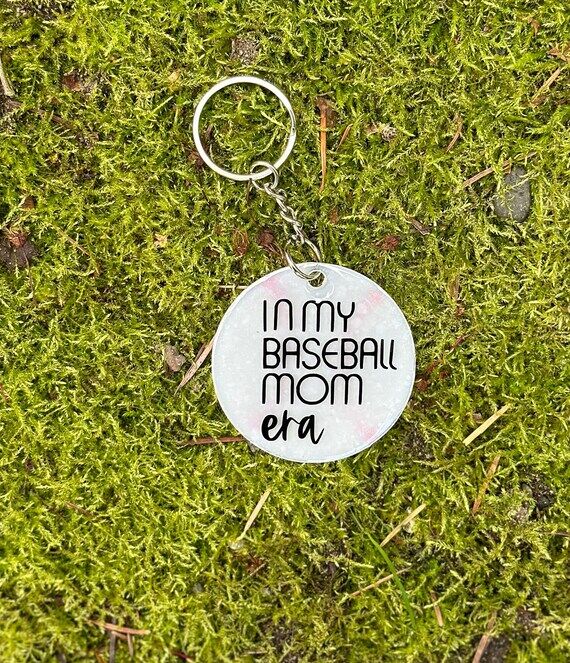 Baseball Mom Era Acrylic Keychain, Double Sid...
