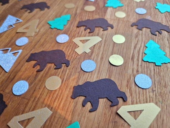 Mountain Adventure Confetti, Wild One First B...