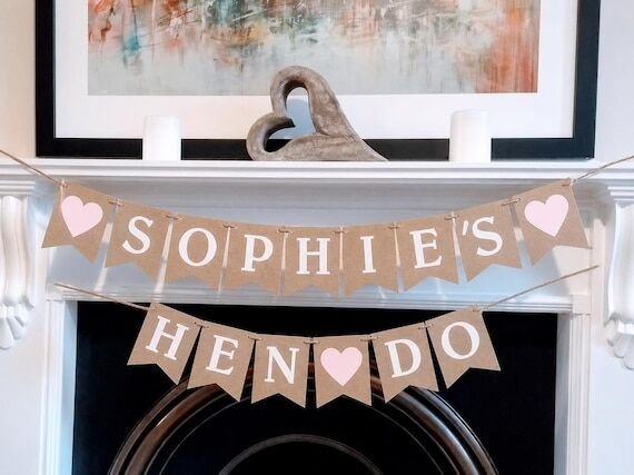 Personalised Hen Party Banner, Custom Bridal ...