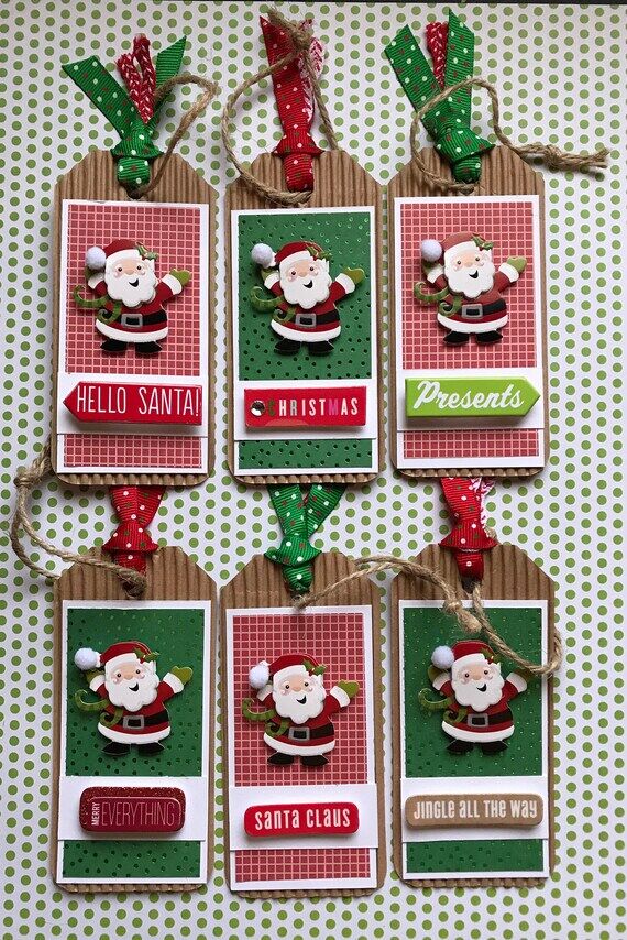 Jolly Santa Christmas Gift Tags | Corrugated ...