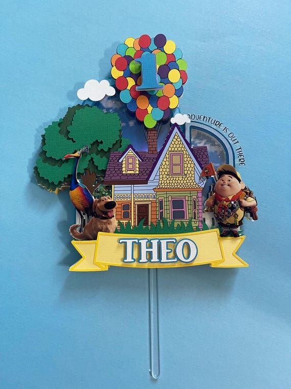 Up Cake Topper, Up House Cake Topper, Up Them...