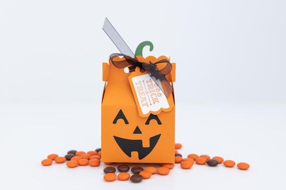 Halloween Treat Box, Jack-O-Lantern Treat Box...