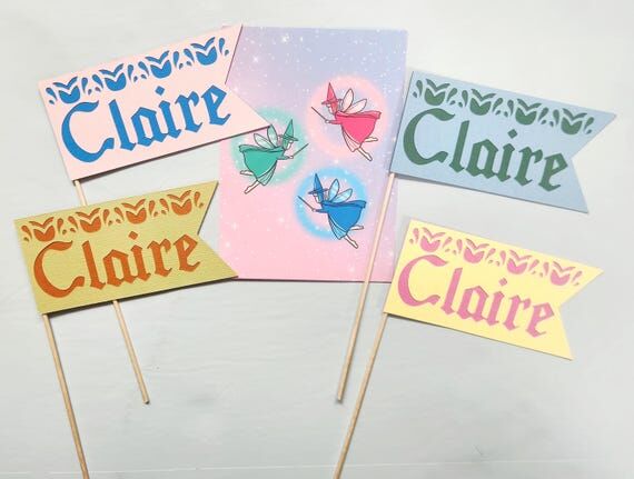 Folk Heart Name Flag - Party Supplies Decor P...