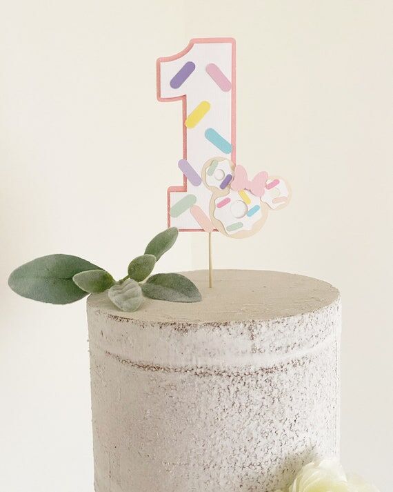 Minnie Donut Theme Cake Topper, Donut Theme, ...